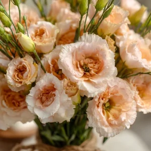 Voyage 2 Champagne Lisianthus Seeds - Soft Apricot Eustoma Grandiflorum - 25 Seeds - Image 2