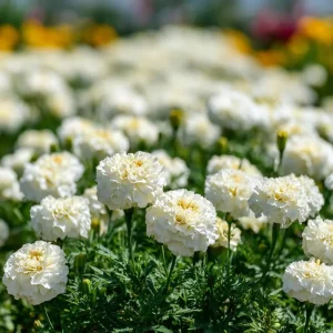 White Swan F1 Marigold Seeds - 20 Edible Flower Seeds, Long-Blooming Annual - Image 3