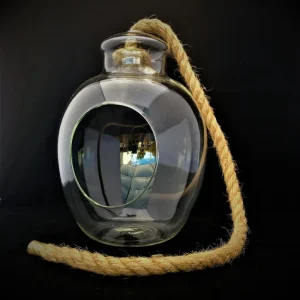 Air Plant Glass Terrarium with Rope - Fully Assembled, 11