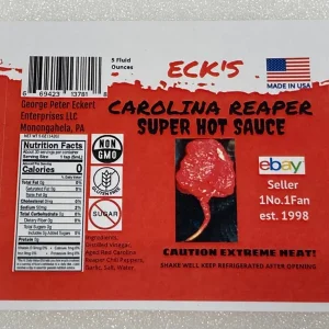 Carolina Reaper Hot Sauce 5 oz Bottle - Extreme Heat Spicy Garlic Flavor - Image 2