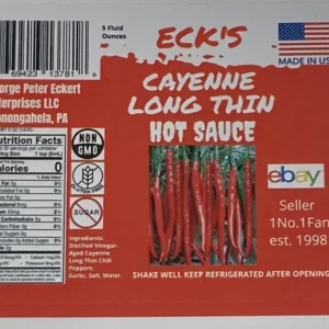 Cayenne Long Thin Hot Pepper Sauce 5 oz Bottle - Spicy Condiment - Image 2