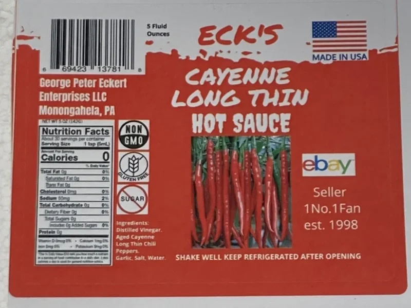 Cayenne Long Thin Hot Pepper Sauce 5 oz Bottle - Spicy Condiment - Image 2