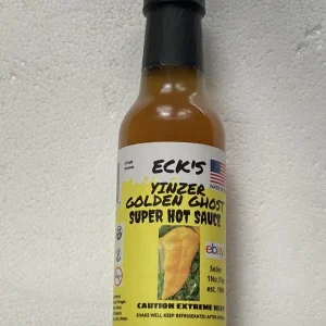 Golden Ghost Super Hot Pepper Sauce - Extreme Heat, 5 oz Bottle - Image 1