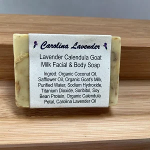 Lavender Calendula Goat Milk Soap - Facial & Body Bar - 3.7 oz - Image 4