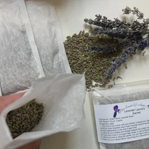 Lavender Laundry Sachets - Dried Buds 3-Pack Natural Closet & Drawer Freshener - Image 2