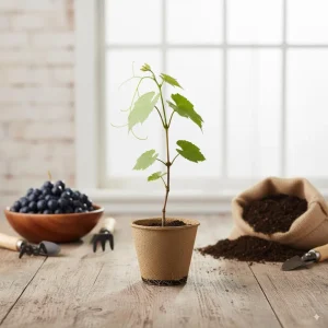 Muscadine Grape Vine – Southern Home Live Starter Plant, 5-9 Inches Tall, Cold-Hardy - Image 1
