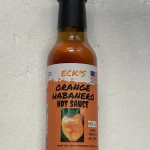 Orange Habanero Hot Pepper Sauce - 5 oz Bottle, Vegan, Gluten-Free - Image 1
