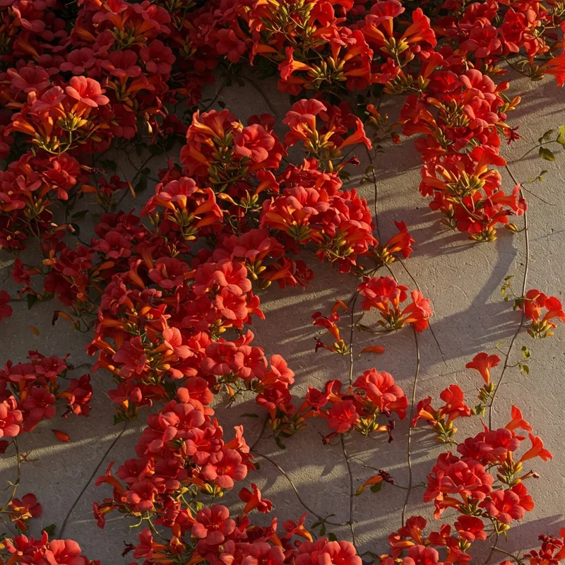 Red Trumpet Vine Seeds - 12 Pack Organic Perennial for Hummingbirds - Image 2