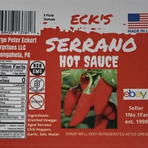 Serrano Hot Pepper Sauce 5 oz Bottle - Spicy, Organic & Vegan - Image 2