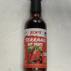 Serrano Hot Pepper Sauce 5 oz Bottle - Spicy, Organic & Vegan - Image 1