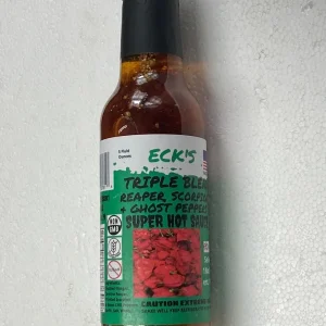 Super Hot Pepper Sauce - Carolina Reaper, Scorpion, Ghost Chili Blend, 5 oz Bottle - Image 1