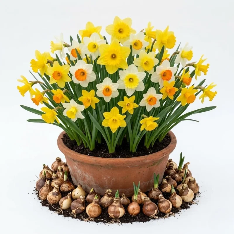 25 Mixed Color Daffodil Bulbs - Hardy Narcissus Flowers for Early Spring - Image 1