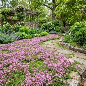 Dwarf Creeping Thyme Seeds - Pink Flowering Ground Cover Perennial - Image 3