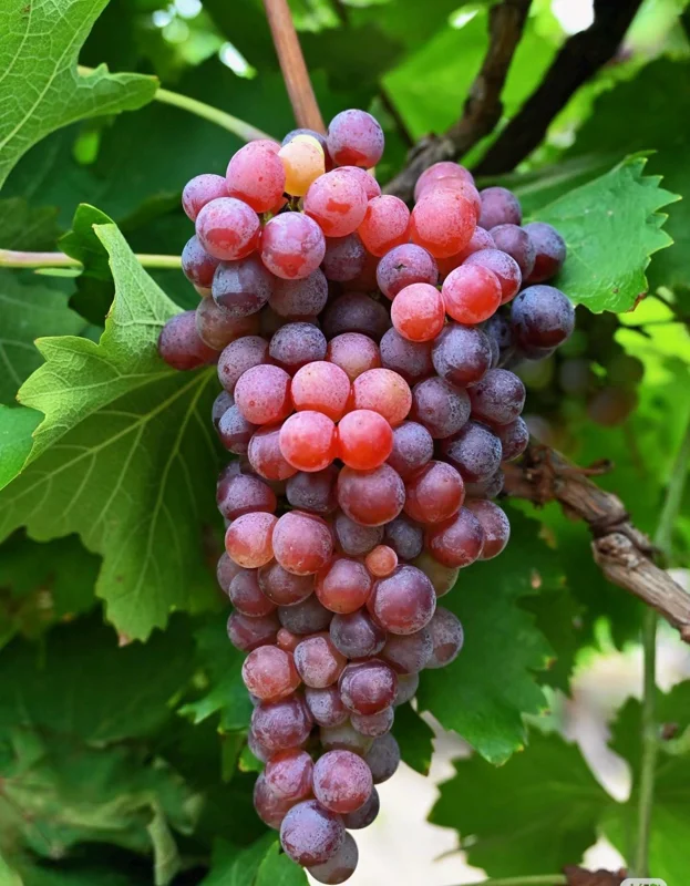 Muscat Hamburg Grape Vine Tree - Bare Root - Black Table Grape - Sweet & Aromatic - Image 1