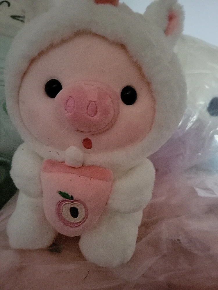 Pink Unicorn Plush Toy - 8 inch Soft Sweet Fruit Stuffed Animal - Image 1