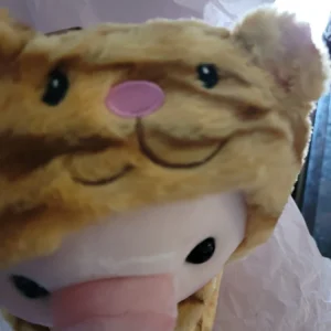 Soft Plush Tabby Cat Toy - Small Squishmallow Style Boba Tea Plush, Multicolor - Image 3