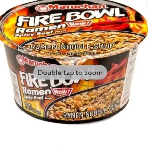 Spicy Beef Instant Ramen Noodle Bowl - Fire Flavor, 3.49oz (Pack of 6) - Image 1