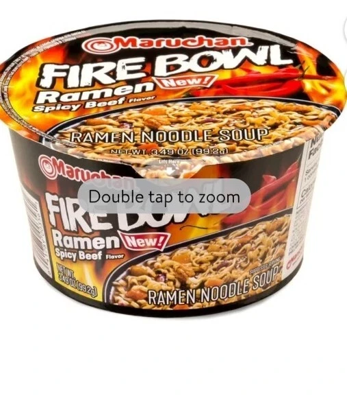 Spicy Beef Instant Ramen Noodle Bowl - Fire Flavor, 3.49oz (Pack of 6) - Image 1