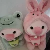 Squishmallow Gigi Bunny & Frog Piggy Plush Toy Set - Small (6-14 in) - Image 1