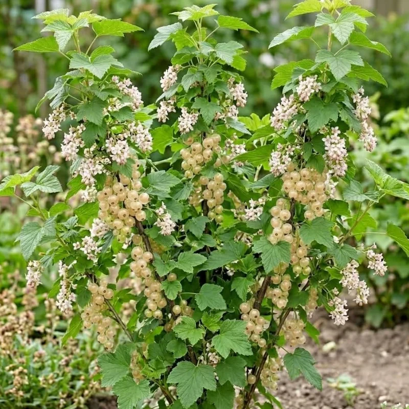 White Currant Live Plant - Cold Hardy Fruiting Shrub, 6-12" Tall, Outdoor - Image 1