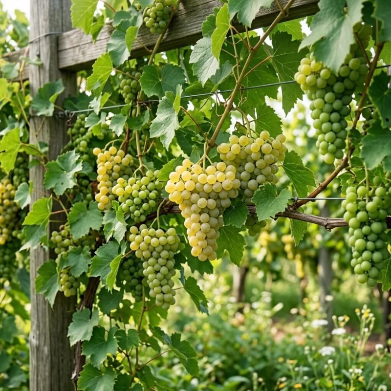 White Grape Vine Live Plant, Sweet Grapevine, Bare Root 6-12" Tall, Zone 5-9 - Image 1
