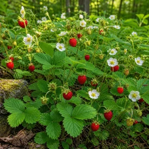 Wild Strawberry Plants Live - 3 Pack Fragaria Virginiana - 3 Inch Pot - Image 1