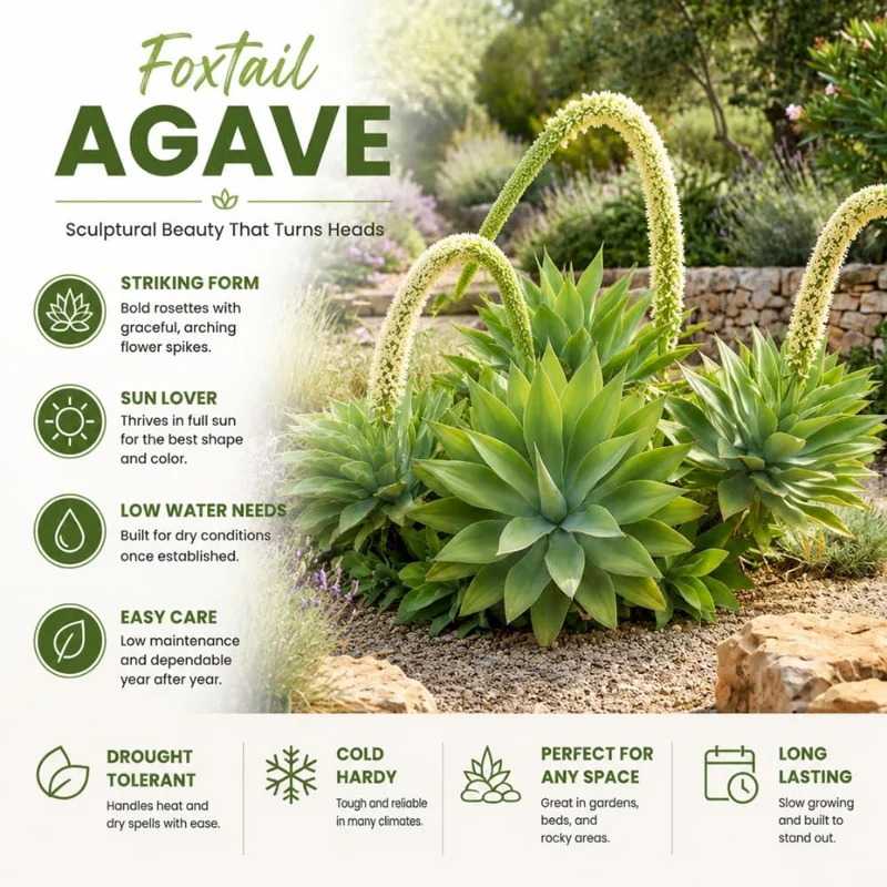2 Green Agave Live Plants - Outdoor Succulent, 4 Inch Pot, 3-5 Inches Tall - Image 4