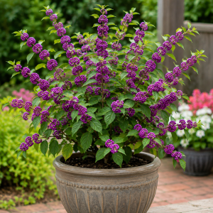 American Beautyberry Live Plant - 4 Inch Pot, Purple Fall Berries, Zones 6-10
