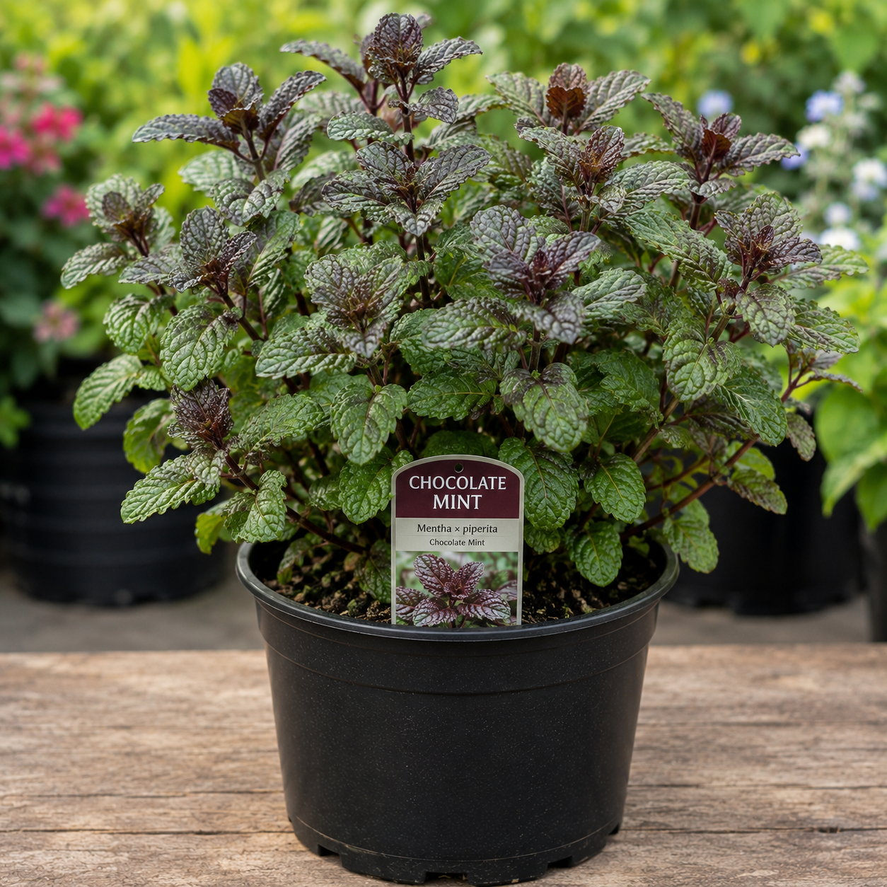 Chocolate Mint Live Plant - Fragrant Herb, 5 Inches Tall in 3.5 Inch Pot