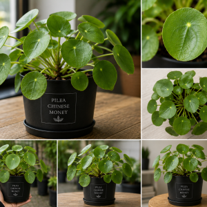 Set of 2 Pilea Chinese Money Live Plants – Easy Care Indoor Houseplant – 2 Inch Pot