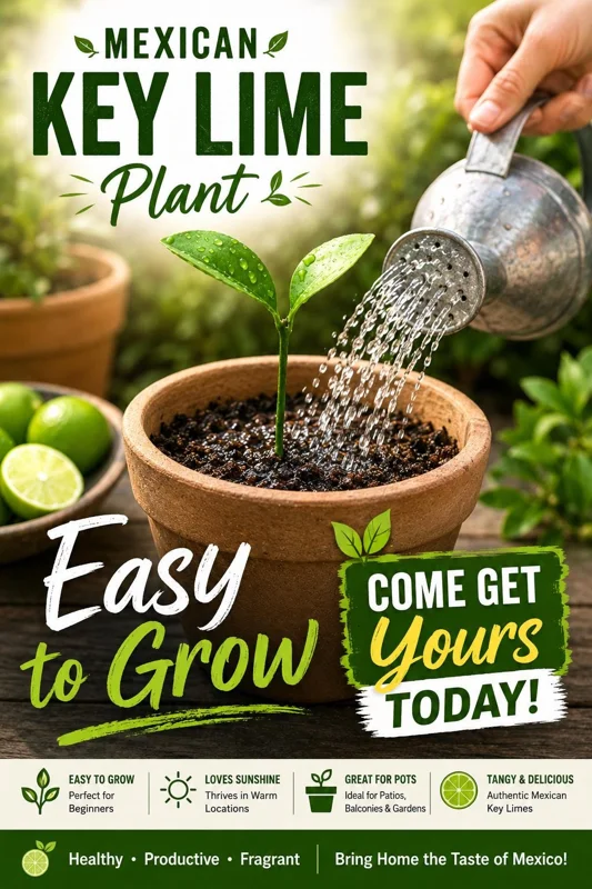Mexican Key Lime Live Plant - Citrus Tree Seedling - 1-2 Inches Tall Starter Plug - Image 2