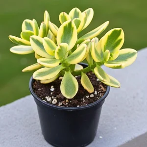 Variegated Jade Plant Live - Crassula Ovata Succulent - 4 Inch Tall in 3.5 Inch Pot - Indoor Houseplant - Image 3