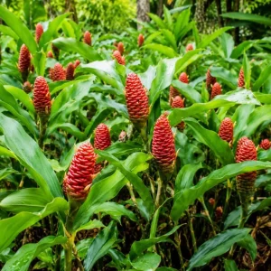 12 Awapuhi Shampoo Ginger Rhizomes - Zingiber Zerumbet Pinecone Roots, 1 Year Old Bare Root Plant, Outdoor Garden - Image 1