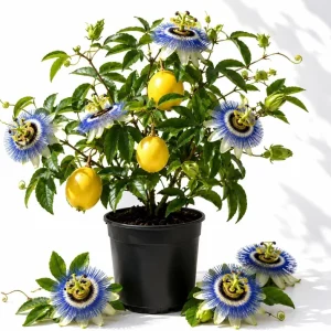 Blue Passion Flower Vine Live Plant, Passiflora caerulea, Fragrant Perennial, 4-6 Inch Tall - Image 1