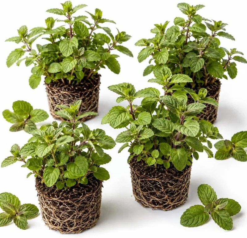 Chocolate Mint Live Plant Set - 3 Herb Plants, 4-7 Inches Tall, Indoor/Outdoor - Image 1