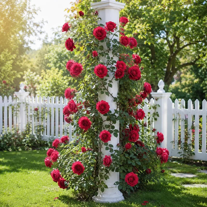 Don Juan Climbing Rose Plant - Fragrant Red Rose Bush, 4-6 Inch Tall Live Bare Root - Image 1