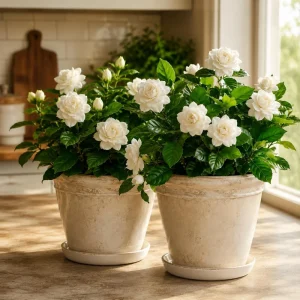 Grand Duke Jasmine Live Plant Set - 2 Fragrant White Flower Vines, 4-8 Inch Tall, Outdoor - Image 1