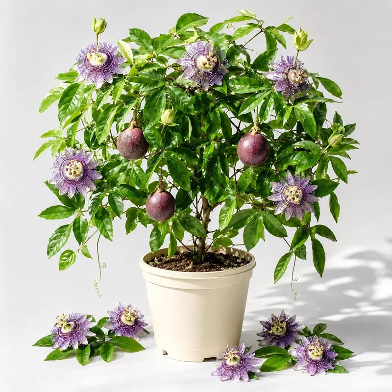 Maypop Passion Flower Live Plant - Passiflora Incarnata Vine - 4-6 Inch Tall, No Pot - Image 1