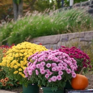 Pink Ice Igloo Garden Mum Live Plant - Hardy Perennial, Pink Flowers, 2.5x4 inch Pot - Image 2