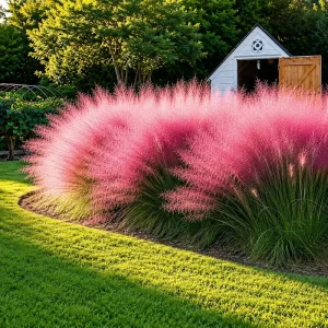 Pink Muhly Grass Live Plant – Set of 2 Ornamental Perennials, 4-8 Inch Tall, Outdoor - Image 1