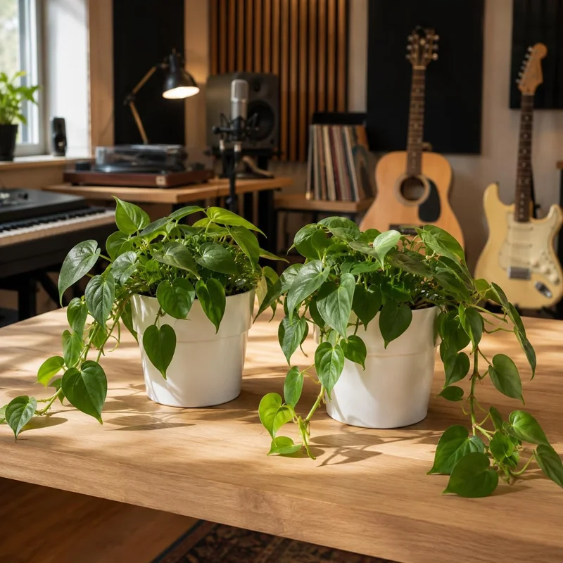 Set of 2 Heartleaf Philodendron Live Plants, 5-8 Inch Tall, 4 Inch Pot, Indoor Houseplant - Image 1