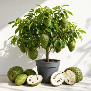 Soursop Live Plant (Guanabana) Tropical Fruit Tree, Annona Muricata, 5-10 In Tall - Image 1