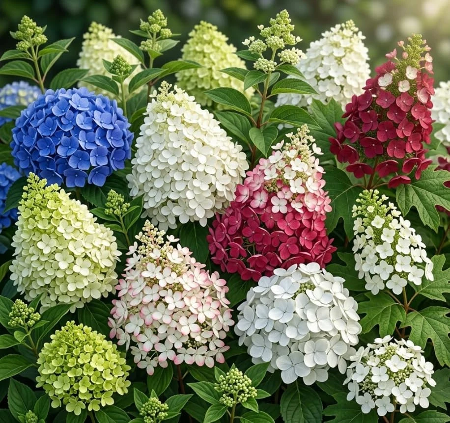 2 Assorted Hydrangea Live Plants – 4" Nursery Pot, 6-12" Tall, Outdoor Flowering Shrubs - Image 2