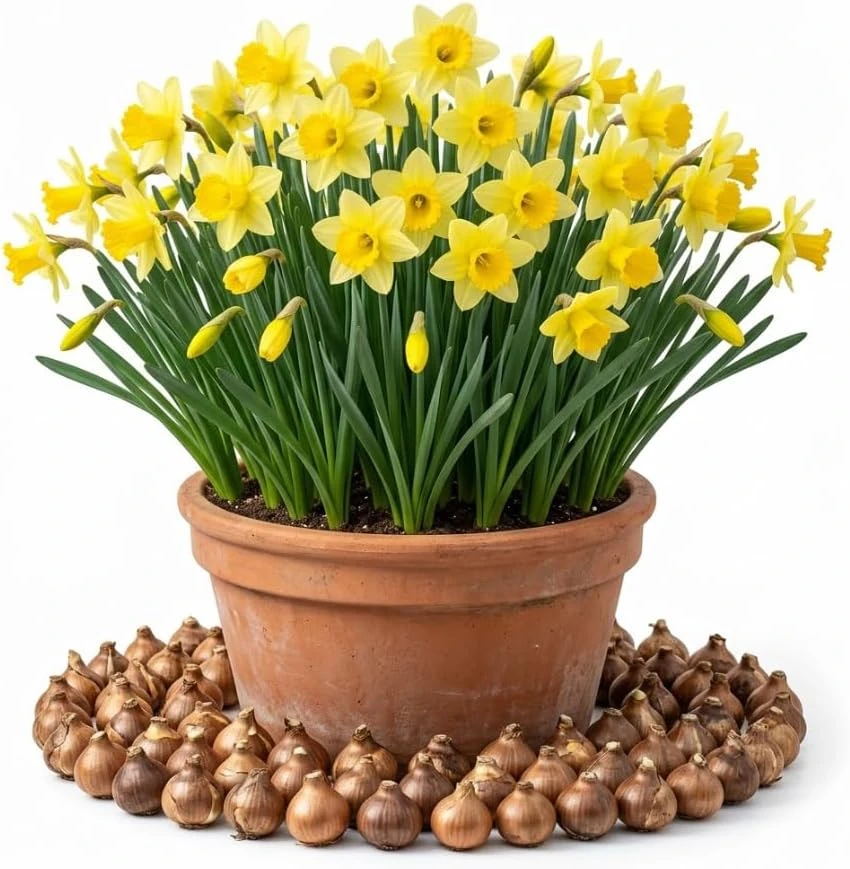Spring Fl0wer 25 Yellow Daffodil Bulbs - Hardy Narcissus Spring Flowers