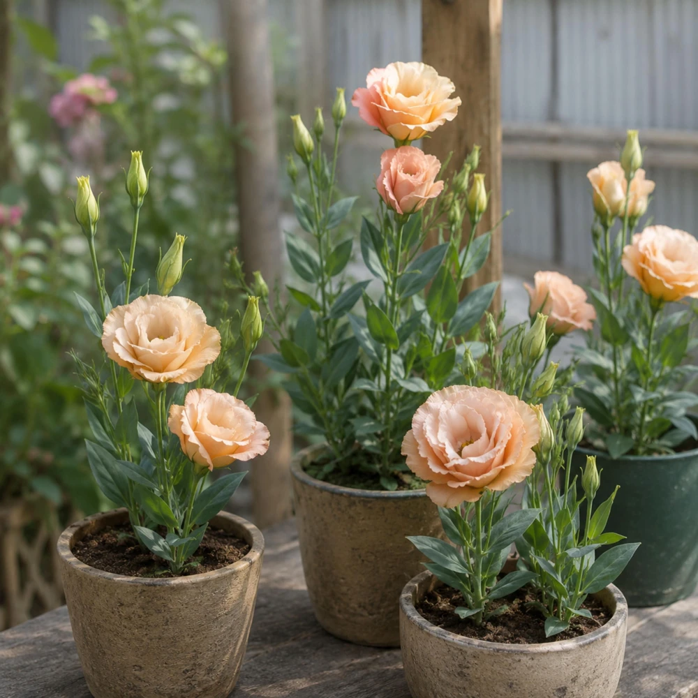 Apricot Lisianthus Seeds - Eustoma grandiflorum - 20 Seeds - Double Rose-Like Blooms - Cut Flower - Image 2