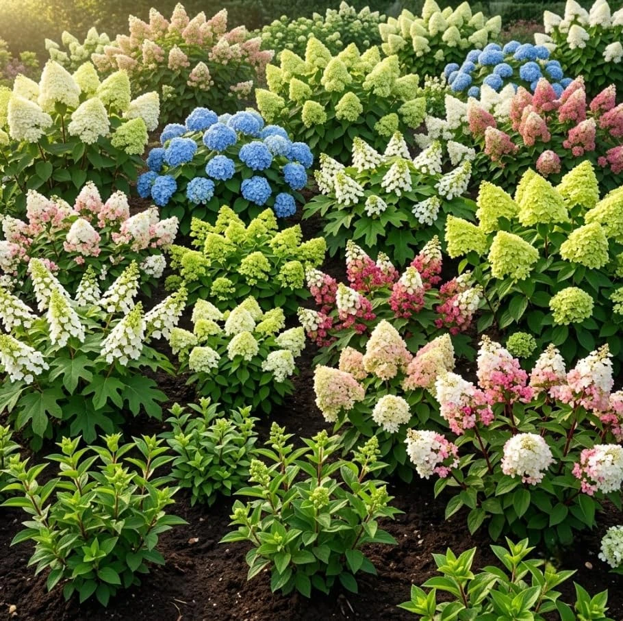Assorted Hydrangea Live Plants - 3 Pack, 6-12 Inch Tall, 4 Inch Pot, Outdoor Flowering Shrub - Image 6