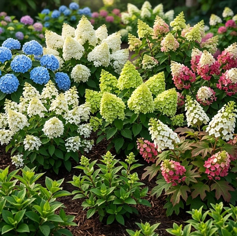 Assorted Hydrangea Live Plants - 3 Pack, 6-12 Inch Tall, 4 Inch Pot, Outdoor Flowering Shrub - Image 7