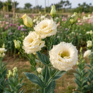 Cream Lisianthus Seeds - Eustoma grandiflorum - Double Rose-like Flowers - 20 Seeds - Image 2