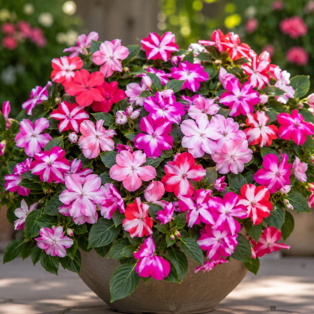 Imara XDR Star Mix Impatiens Seeds - Star Pattern Shade Flowers - 20 Seeds - Image 4