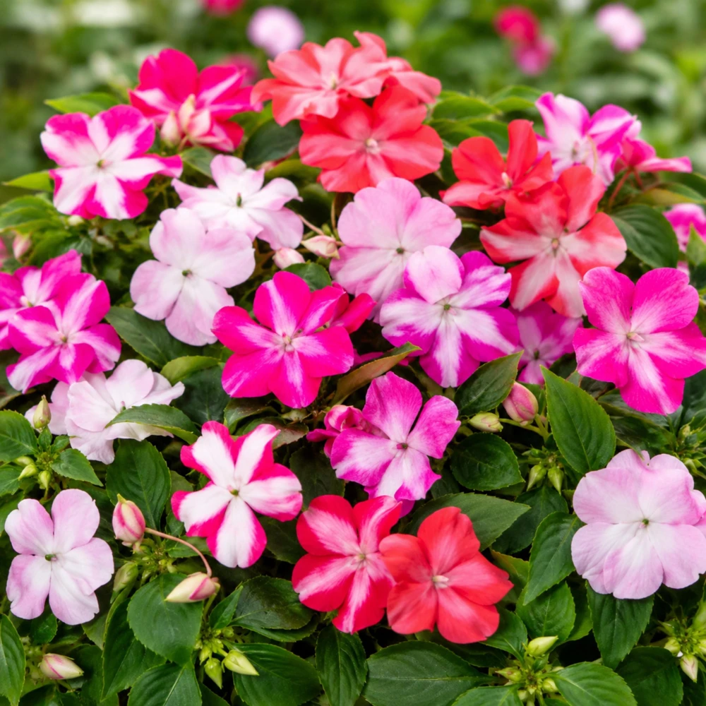 Imara XDR Star Mix Impatiens Seeds - Star Pattern Shade Flowers - 20 Seeds - Image 6